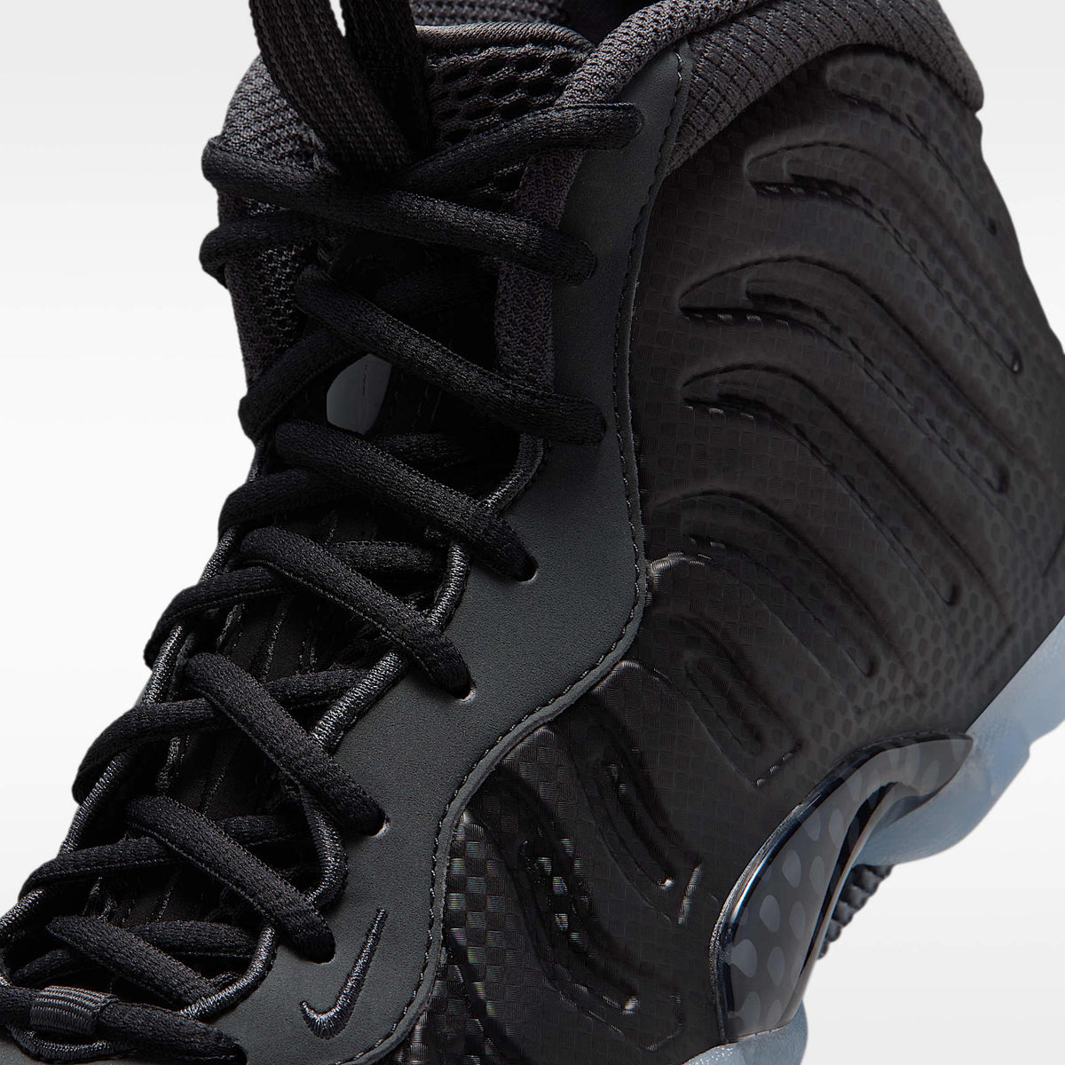 Nike Little Posite One – Negro/Negro/Gris humo oscuro/Negro – vista 7