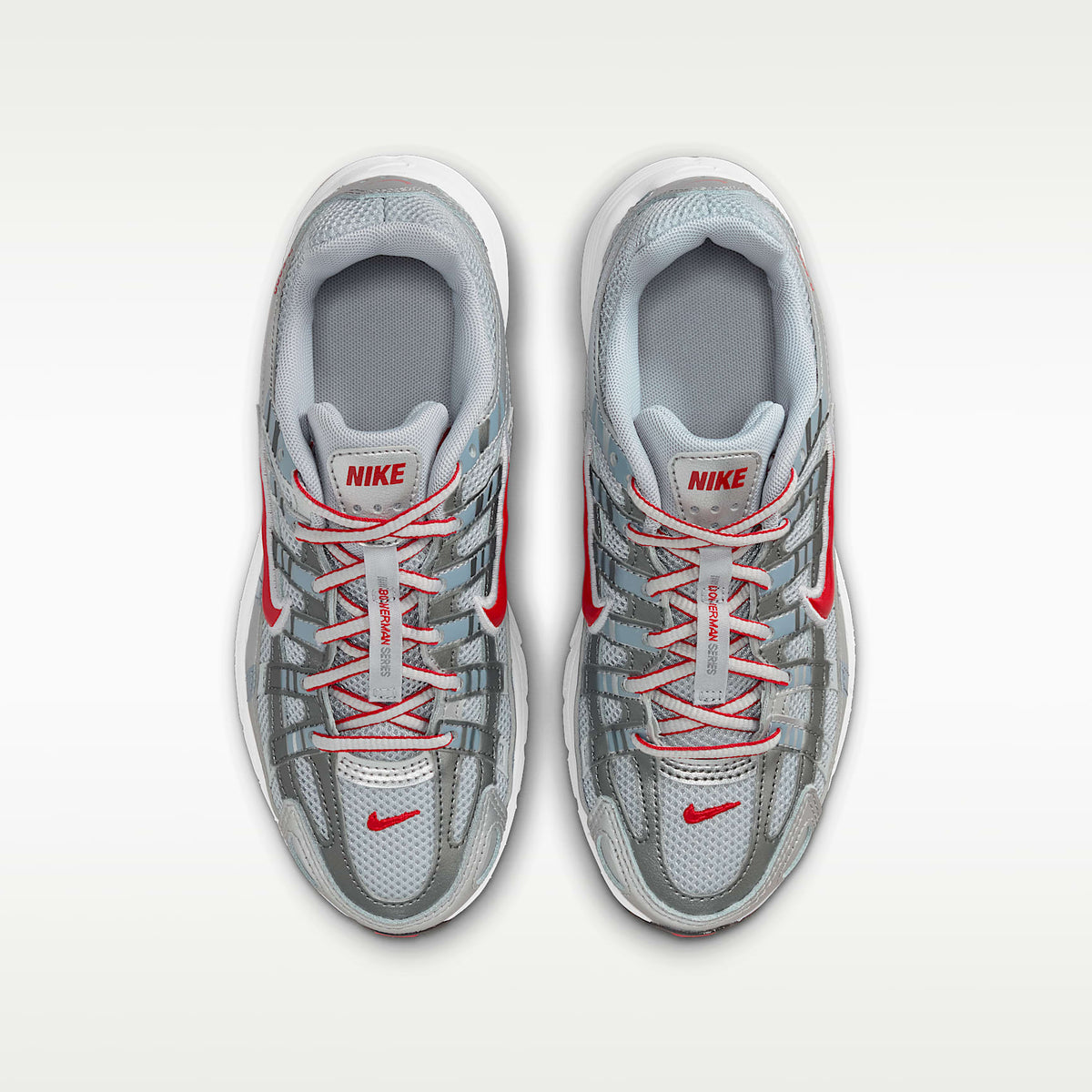 Nike P-6000 – Plata metalizado/Plata liso/Gris azulado/Rojo gimnasio – vista 4