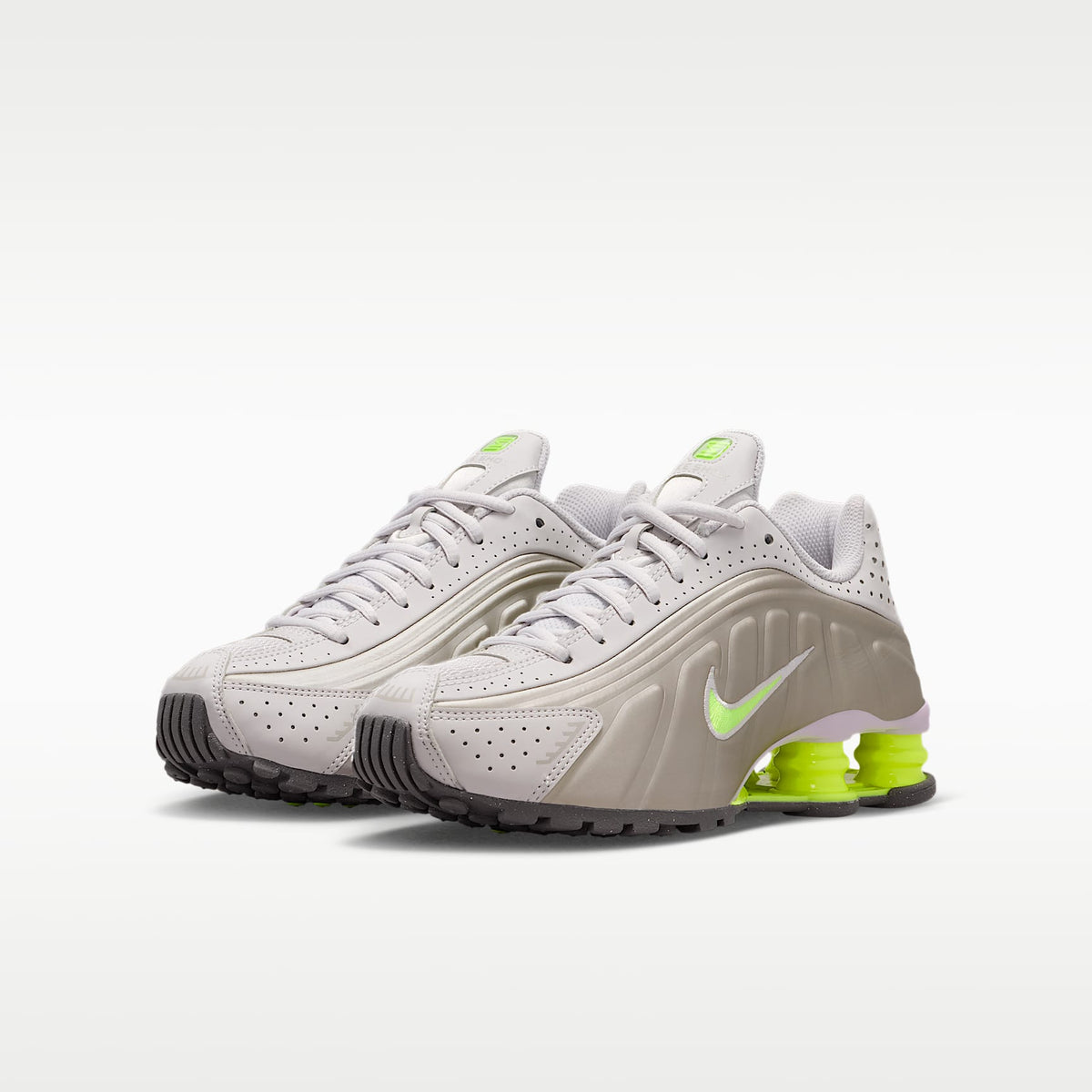 Nike Shox R4 – Gris universitario/Gris vasto/Ceniza medio/Volt – vista 5