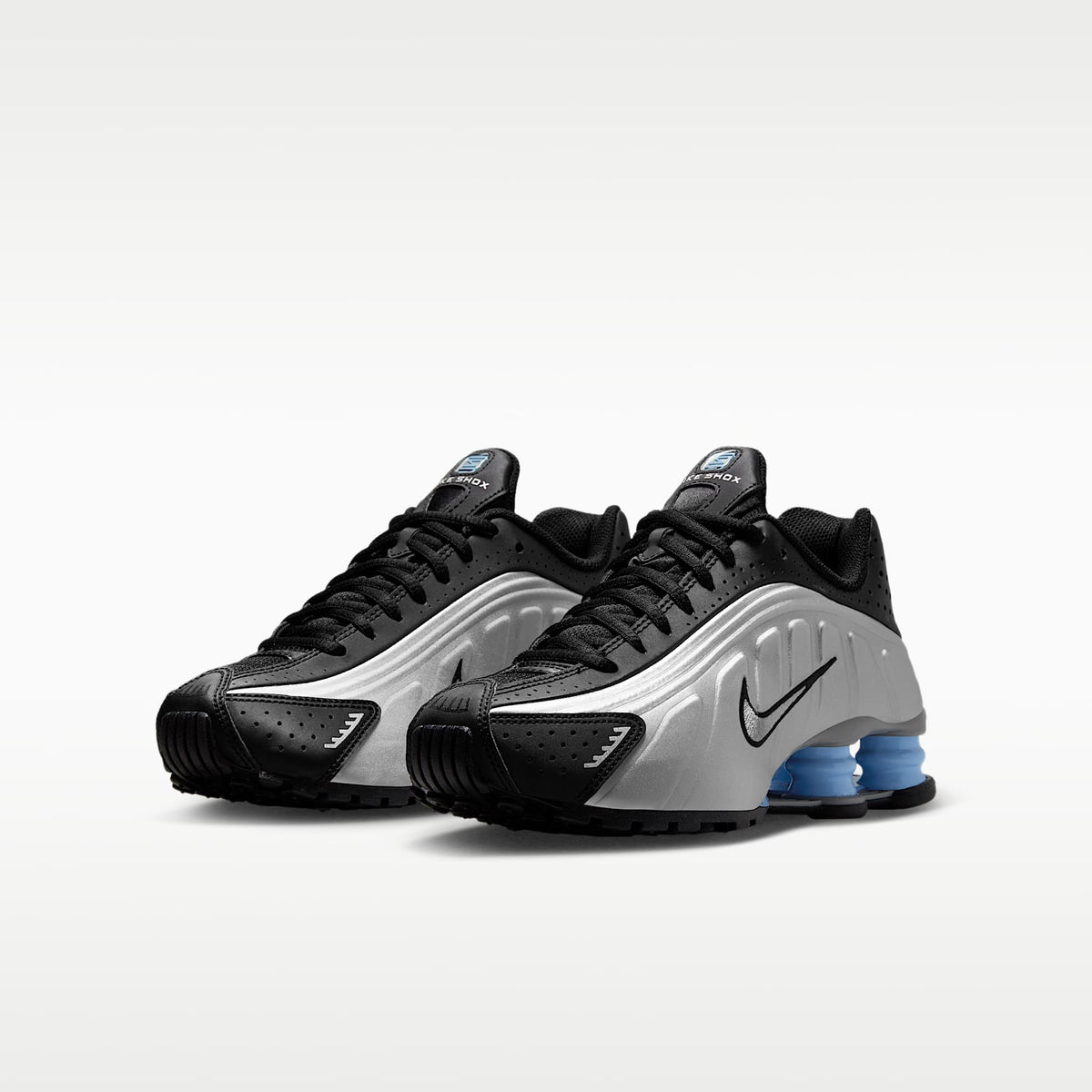 Nike Shox R4 – Plata metalizado/Negro/Azul psíquico/Plata metalizado – vista 5