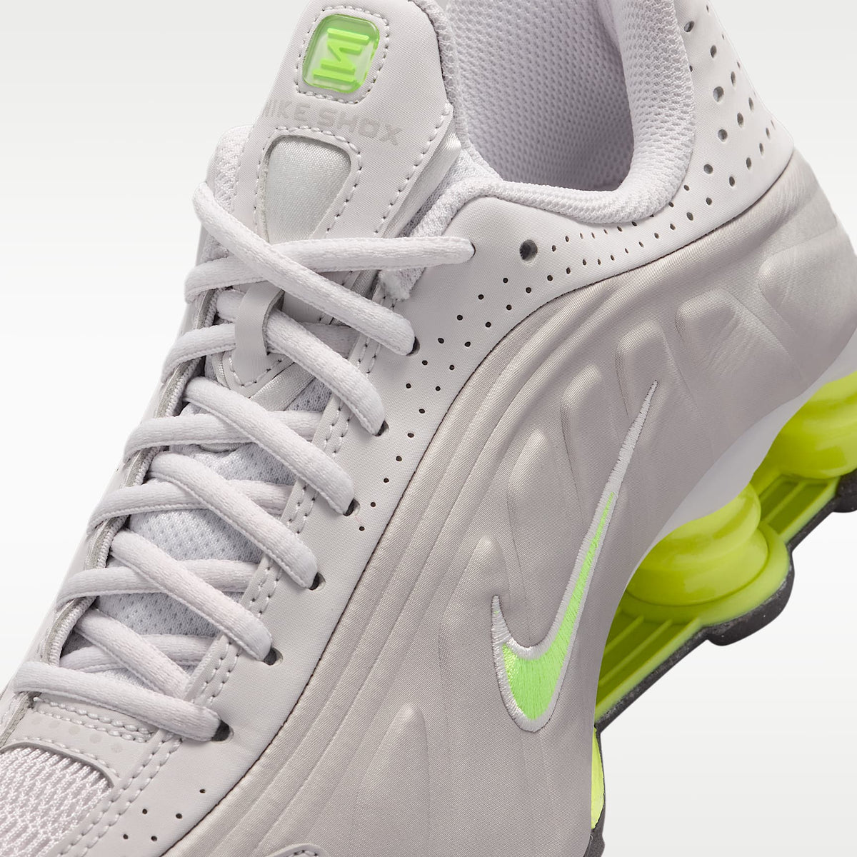 Nike Shox R4 – Gris universitario/Gris vasto/Ceniza medio/Volt – vista 7