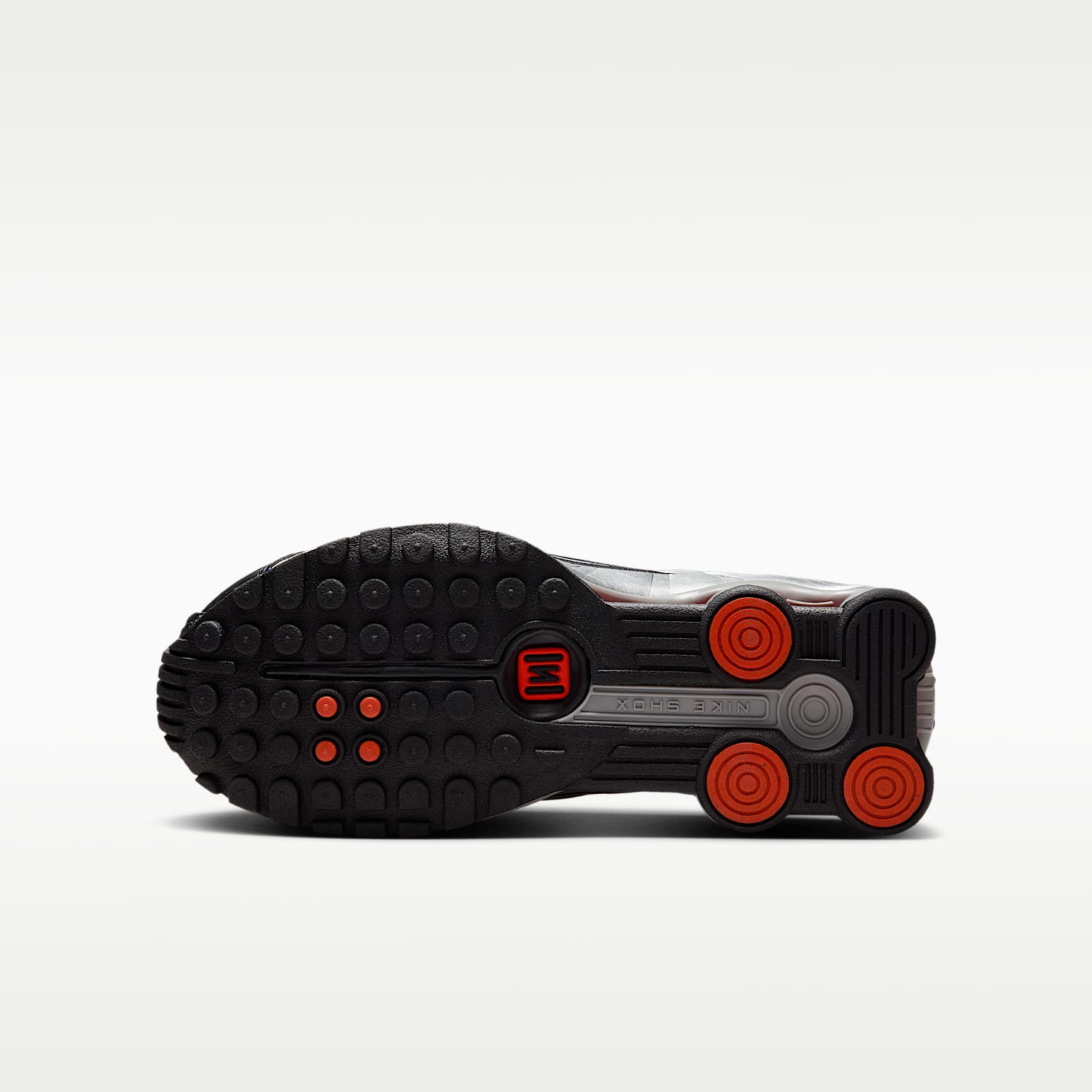 Nike Shox R4 – Plata metalizado/Negro/Rojo picante/Plata metalizado – vista 2