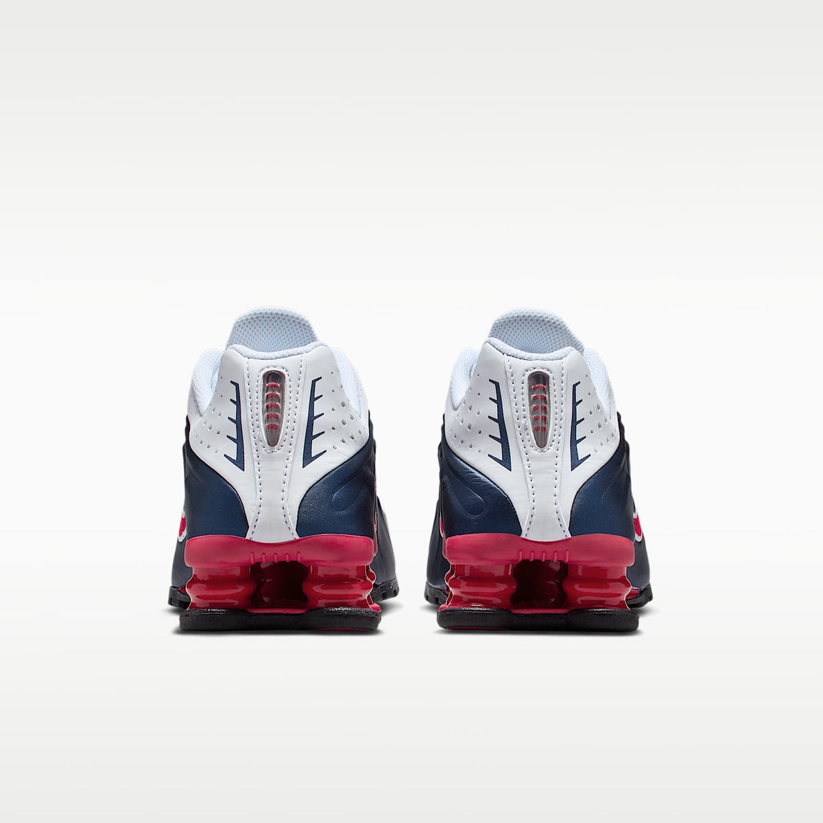 Nike Shox R4 – Azul marino medianoche/Blanco/Plata metalizado/Rojo gimnasio – vista 6