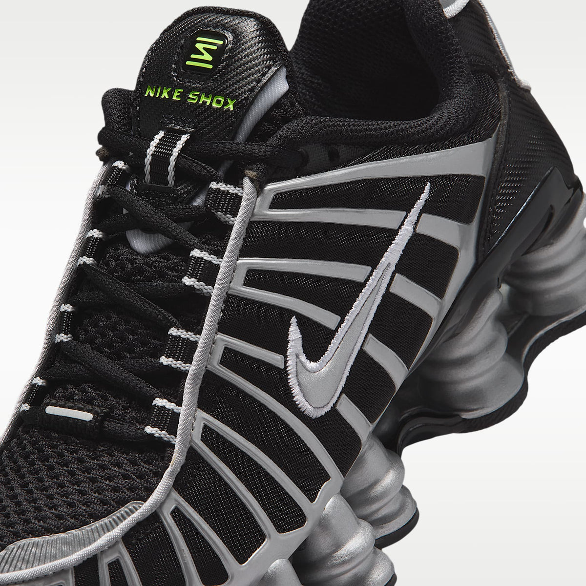 Nike Shox TL – Negro/Hielo volt/Polvo fotón/Plata metalizado – vista 7