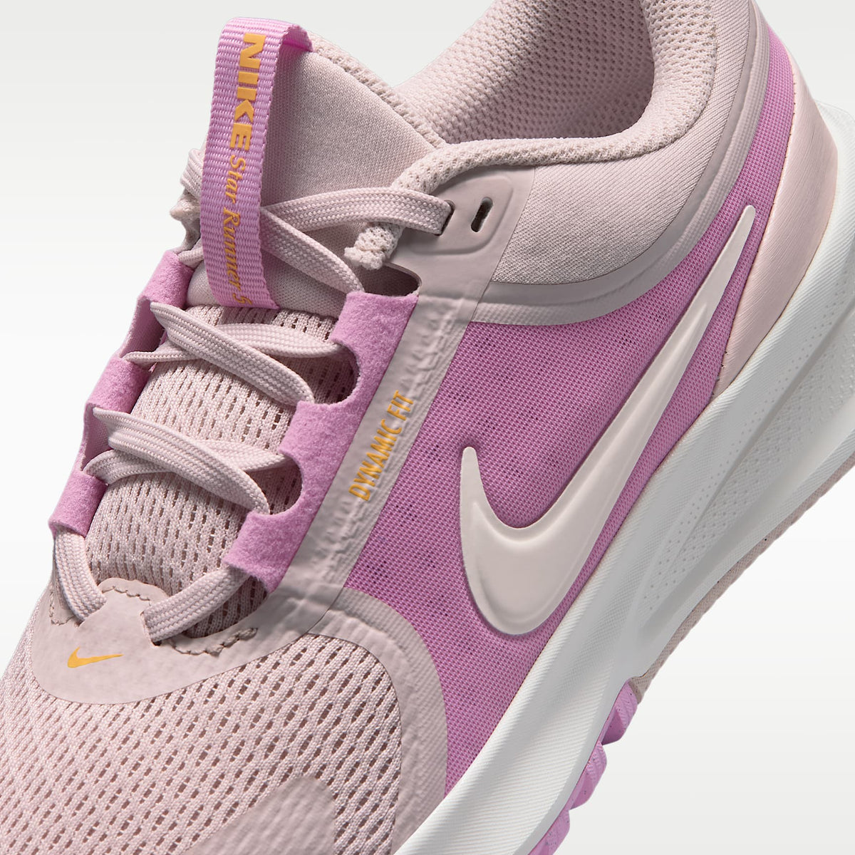 Nike Star Runner 5 – Rojo sedimento/Magenta claro/Naranja láser/Vela – vista 7