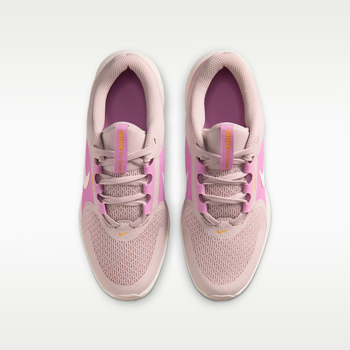 Nike Star Runner 5 – Rojo sedimento/Magenta claro/Naranja láser/Vela – vista 4