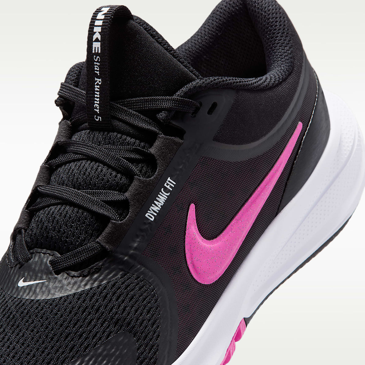 Nike Star Runner 5 – Negro/Antracita/Blanco/Fucsia láser – vista 7