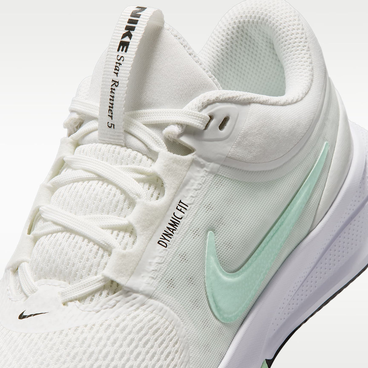 Nike Star Runner 5 – Blanco cumbre/Negro/Verde ligero/Verde ártico – vista 7