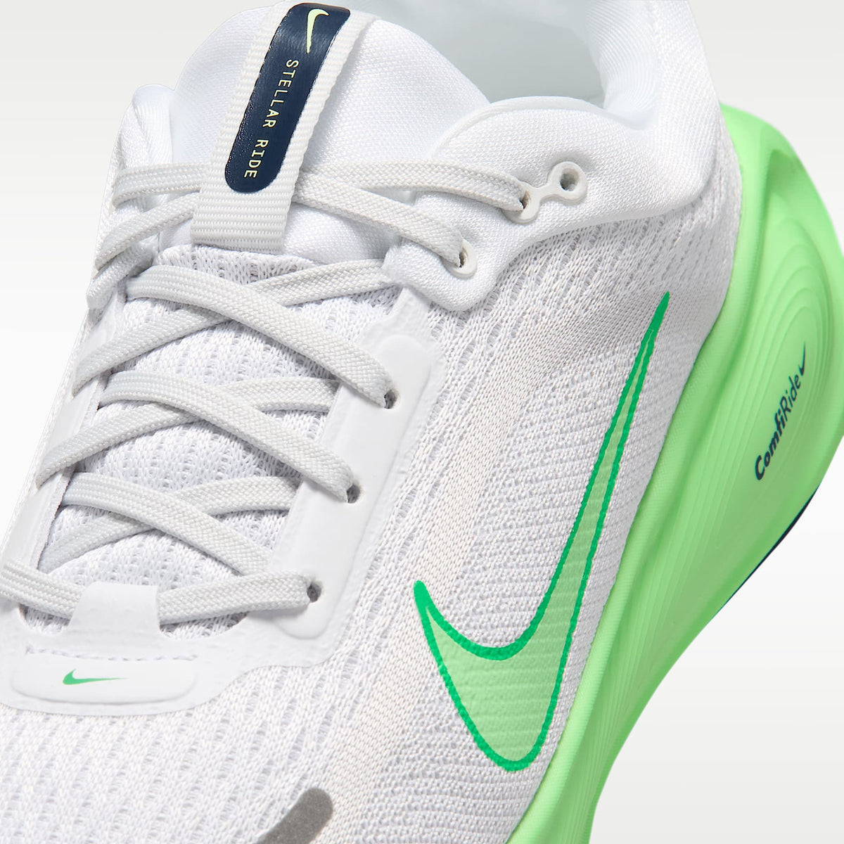 Nike Stellar Ride – Blanco/Polvo fotón/Verde chispa/Verde ilusión – vista 7