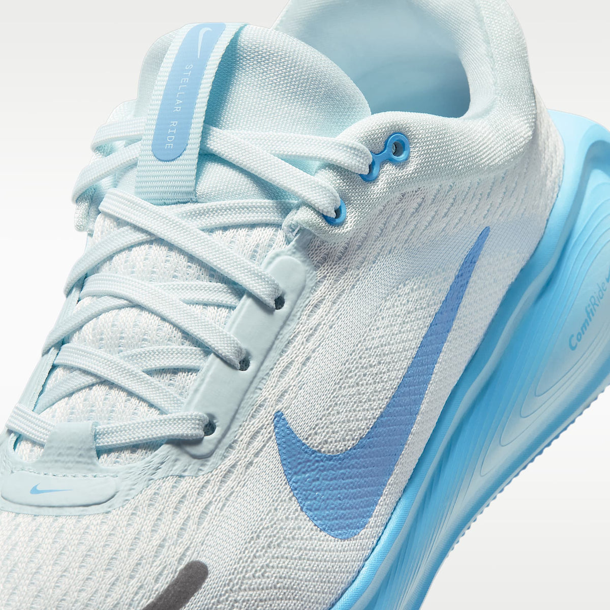 Nike Stellar Ride – Blanco cumbre/Azul glacial/Azul fútbol – vista 7