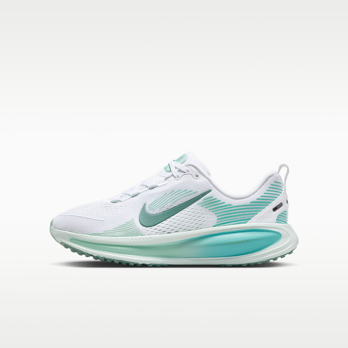 Nike Vomero 18 – Blanco/Turquesa desteñido/Espuma menta/Cañón – vista 1