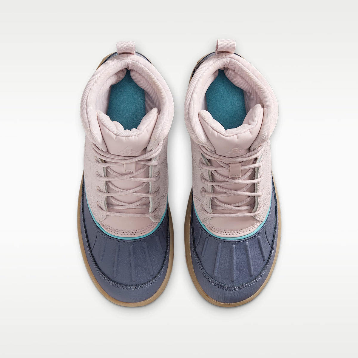 Nike Woodside 2 High – Violeta platino/Carbón claro/Marrón claro goma/Denim turquesa – vista 4