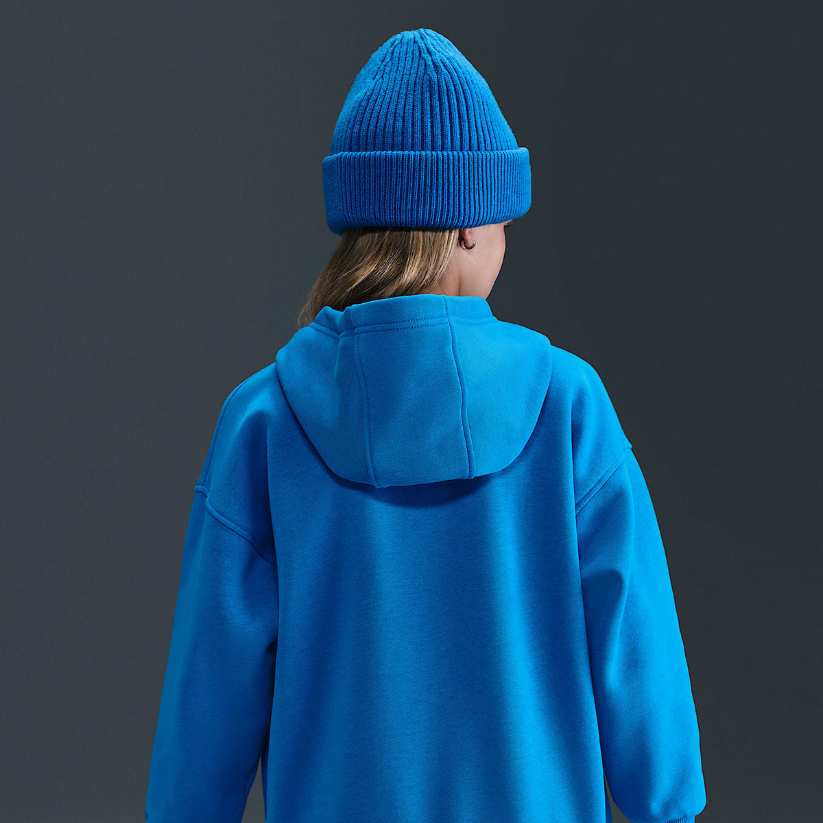 Sudadera con gorro sin cierre oversized para niños talla grande Nike x LEGO® Collection – Cobalto motor/Cobalto motor – vista 4