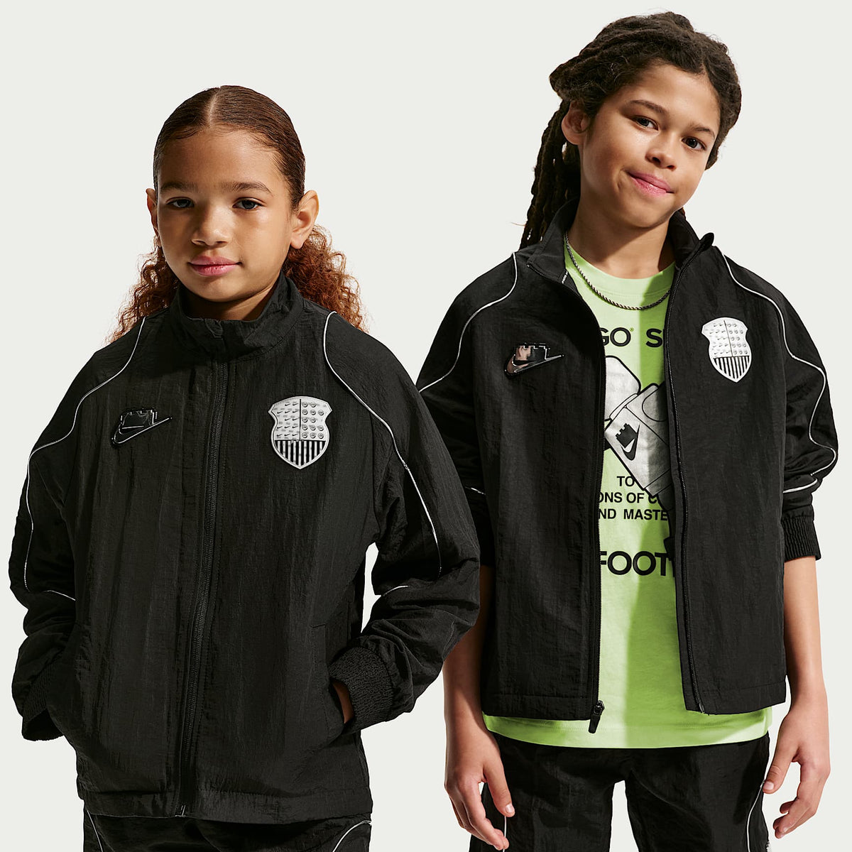 Chamarra para niños talla grande Nike x LEGO® Collection – Negro/Negro/Negro – vista 1