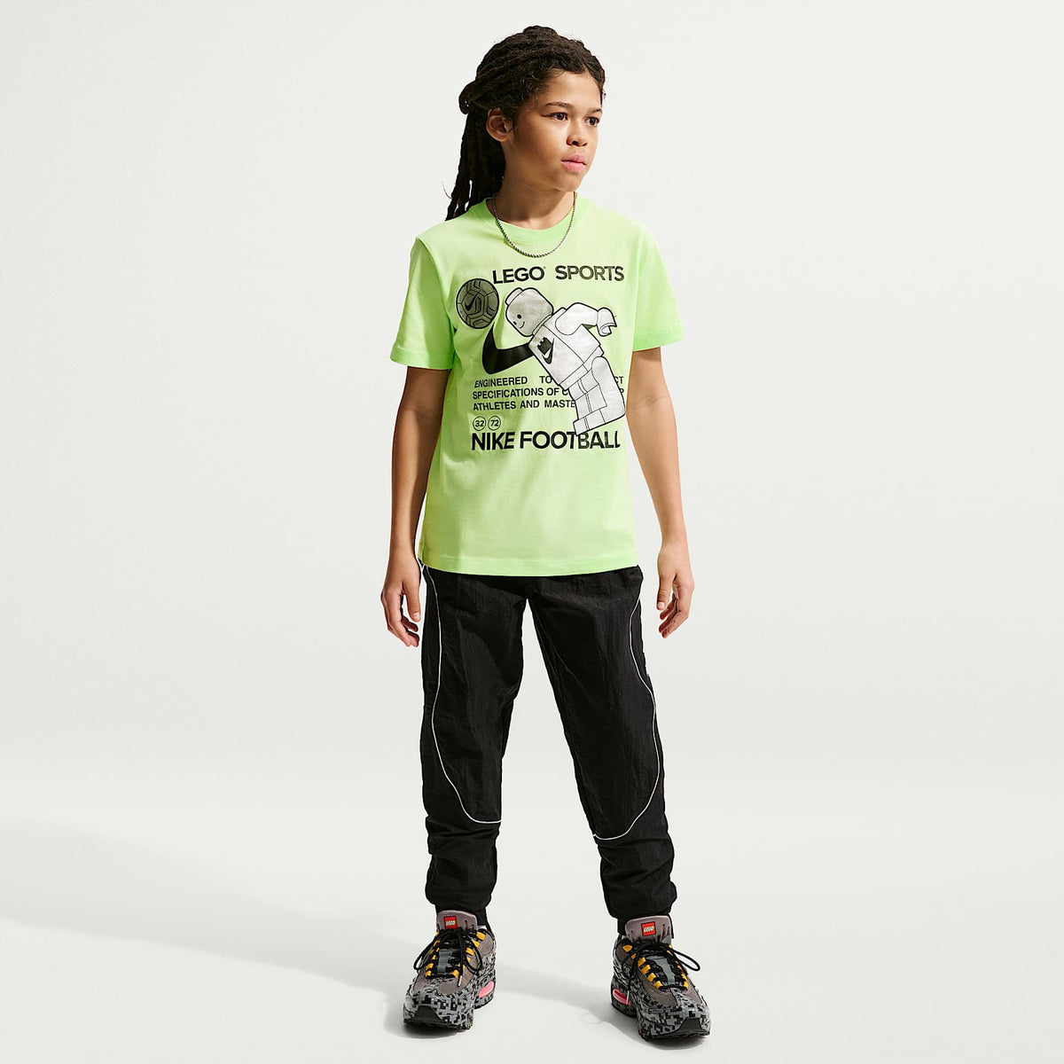 Playera para niños talla grande Nike x LEGO® Collection – Lima líquida claro – vista 7
