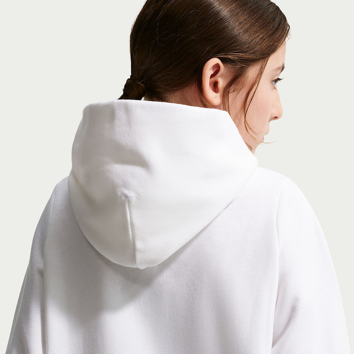 Sudadera con gorro para niños de talla grande Nike x LEGO® Collection – Blanco/Gris humo – vista 4