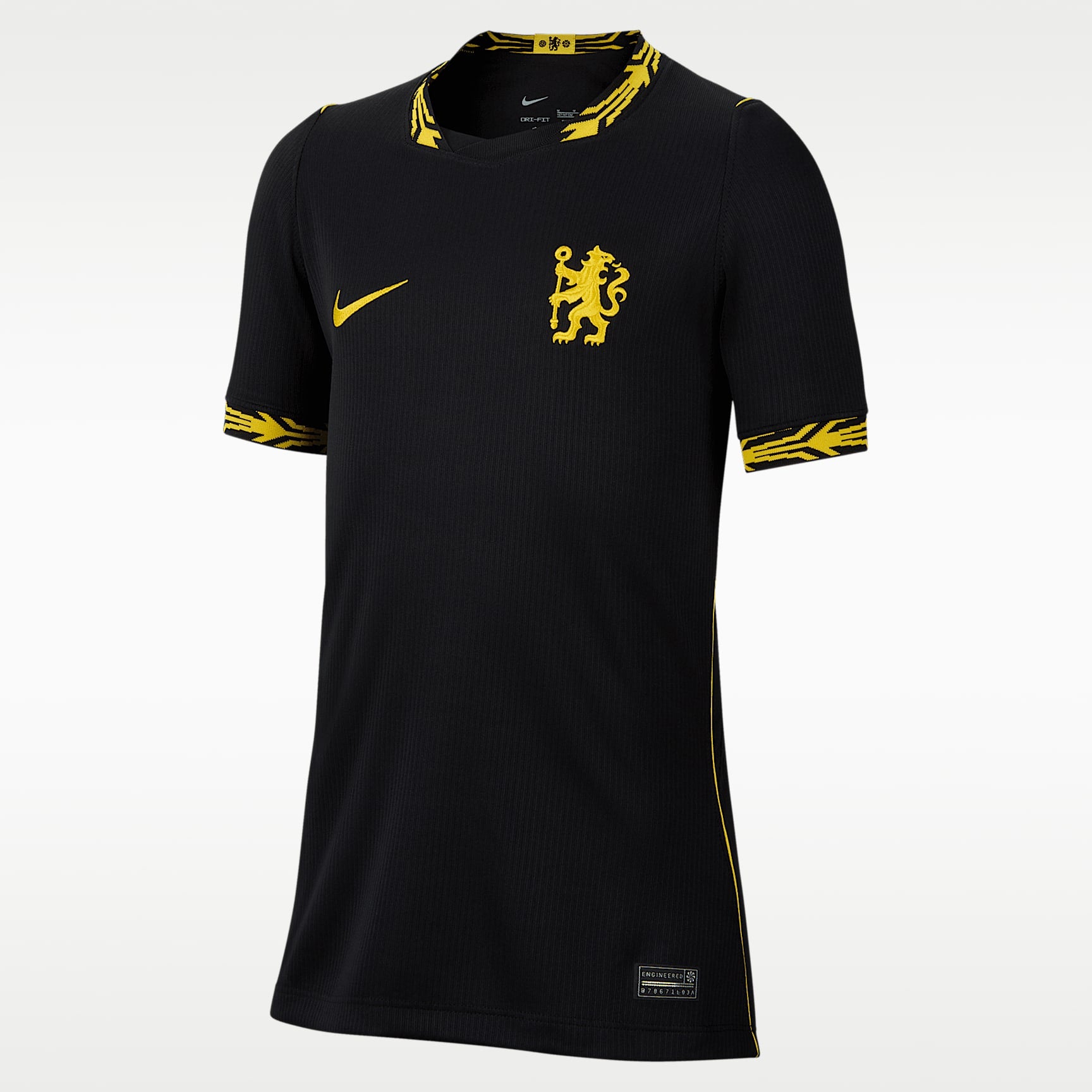 Jersey de futbol Nike Dri-FIT del Chelsea visitante 2026/27 Stadium Enzo Fernández para niños talla grande – Negro – vista 2