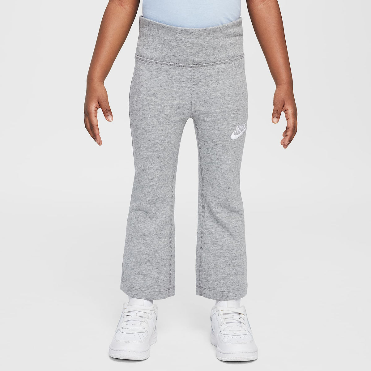 Leggings acampanados Dri-FIT infantiles Nike – Gris oscuro jaspeado – vista 1