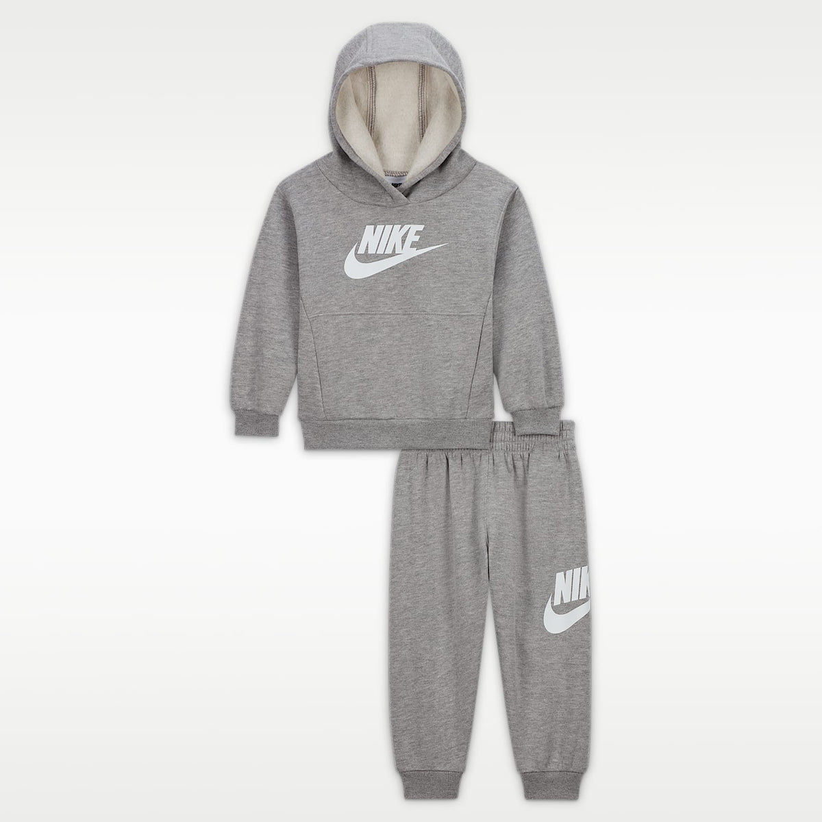 Conjunto de tejido Club Fleece de dos piezas para bebé (12 a 24 meses) Nike – Gris oscuro jaspeado – vista 1