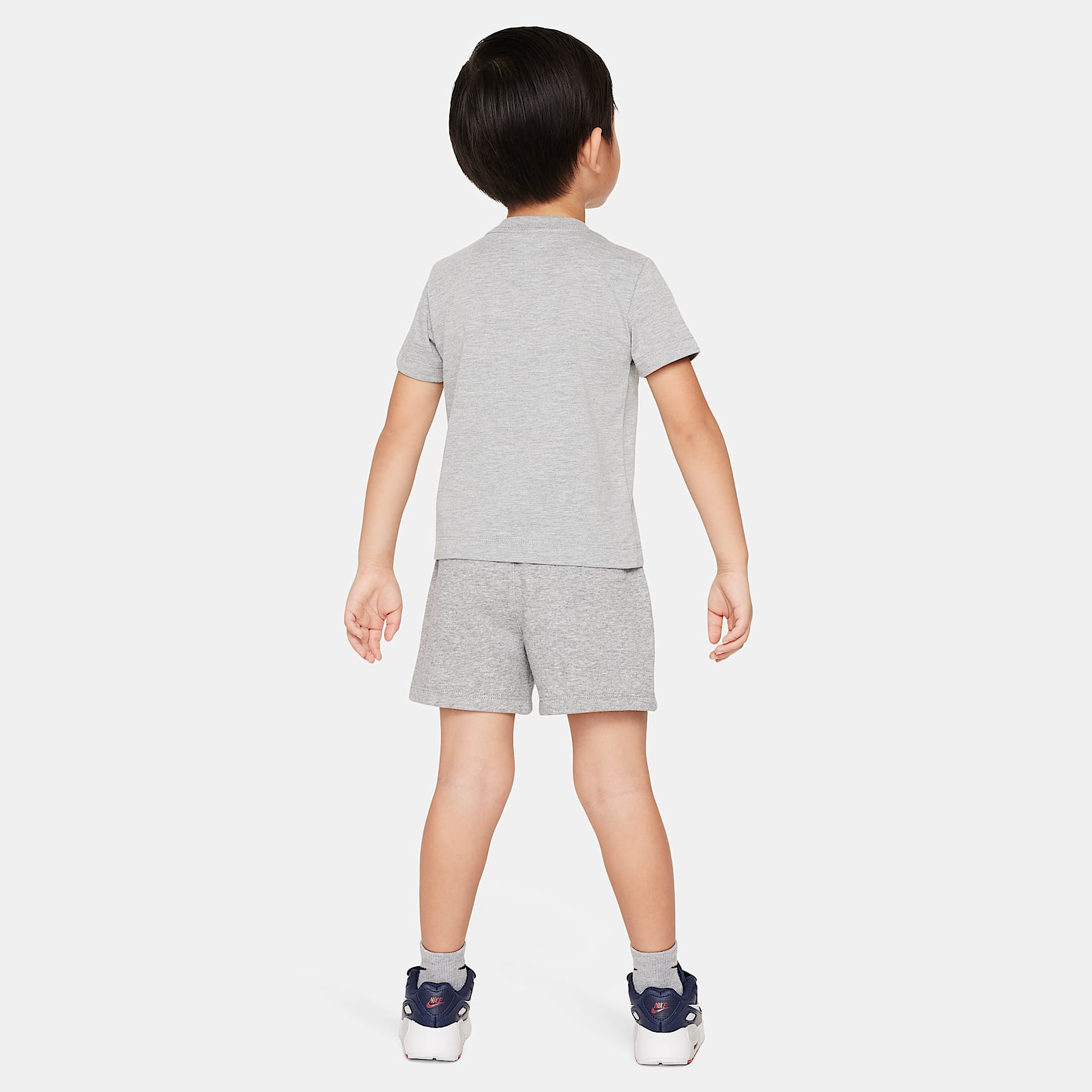 Conjunto de 2 shorts de tejido Knit Club infantil Nike – Gris oscuro jaspeado – vista 2