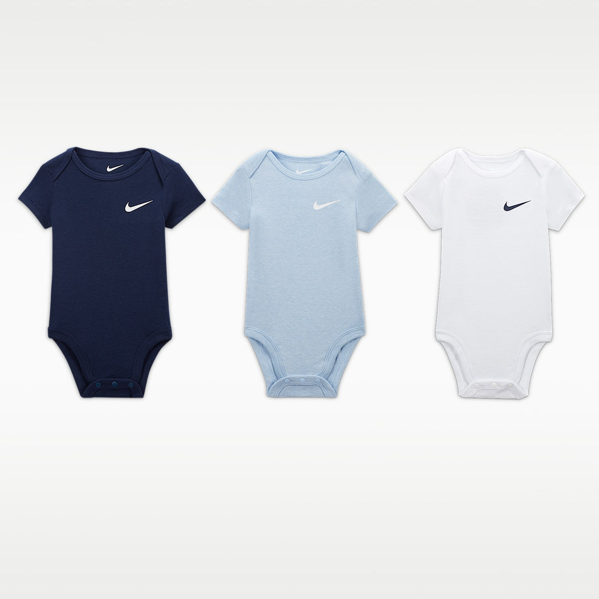 Monos para bebé (0 a 6 meses) (3 piezas) Nike Mini Me – Azul marino medianoche – vista 1