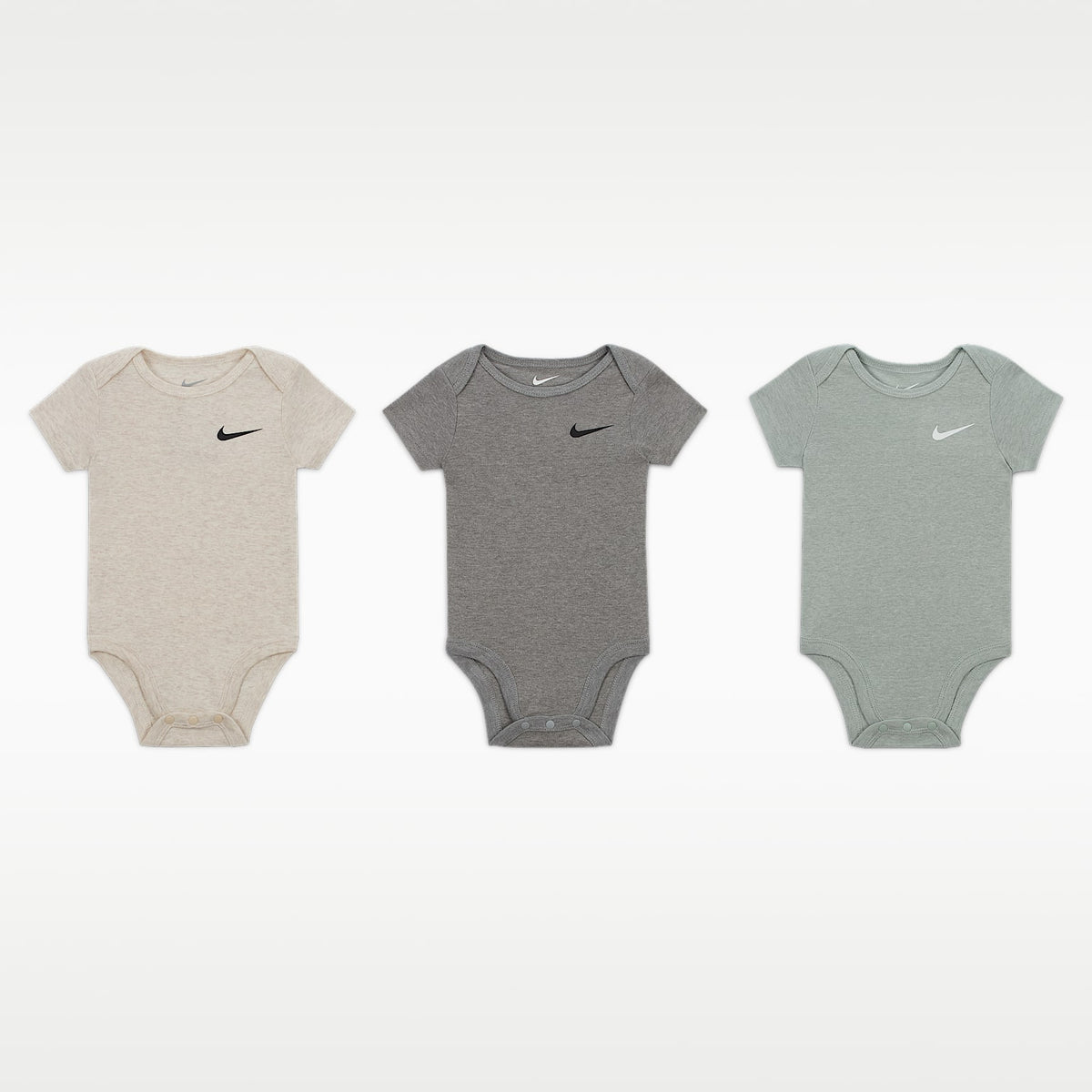 Monos para bebé (0 a 6 meses) (3 piezas) Nike Mini Me – Verde mica – vista 1