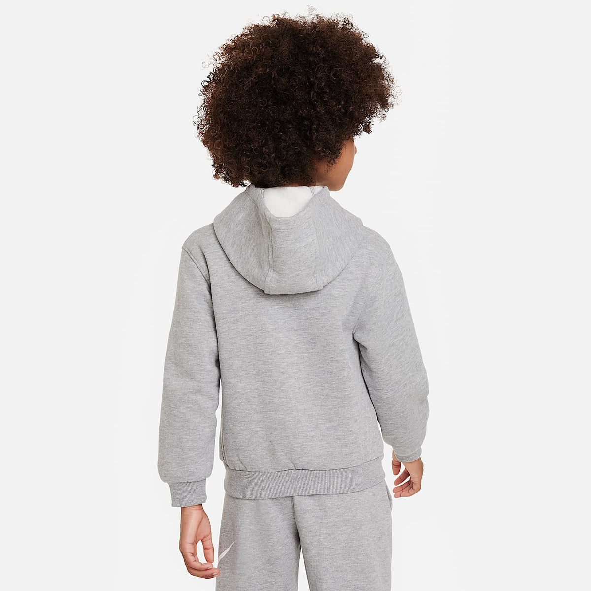 Sudadera con gorro para niños talla pequeña Nike Sportswear Club Fleece Pullover – Gris claro jaspeado – vista 2