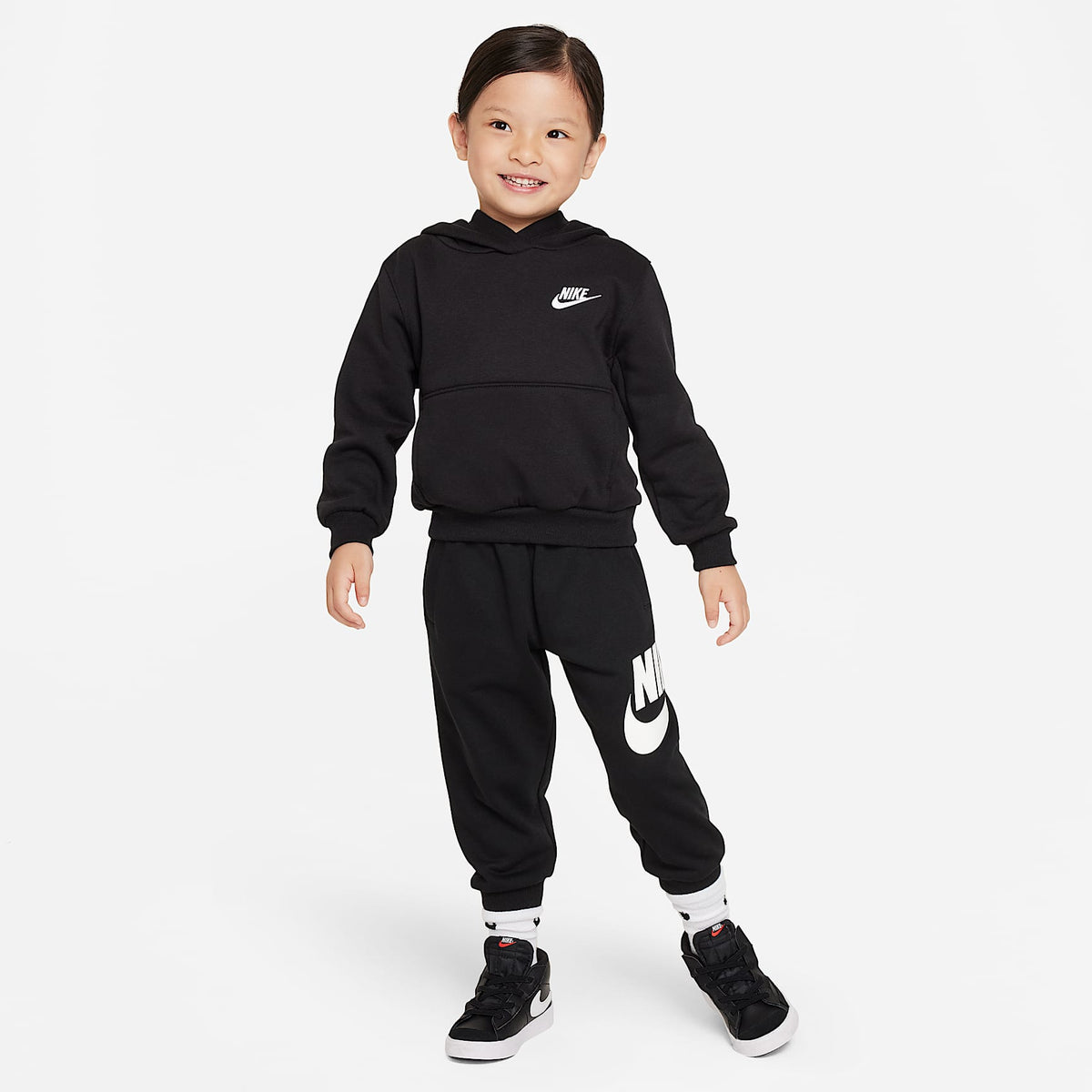 Sudadera con gorro sin cierre infantil Nike Sportswear Club Fleece – Negro – vista 5