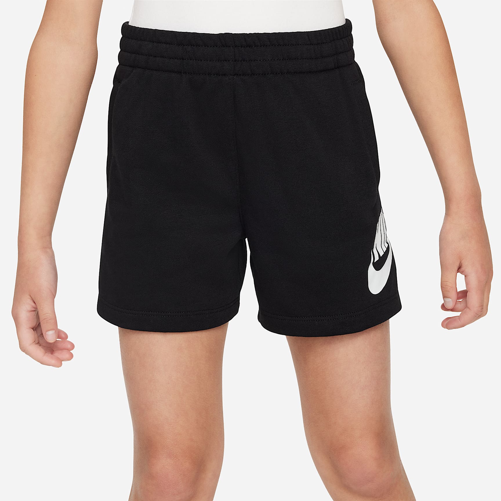 Shorts para niños talla pequeña Nike Sportswear Club French Terry – Negro – vista 2