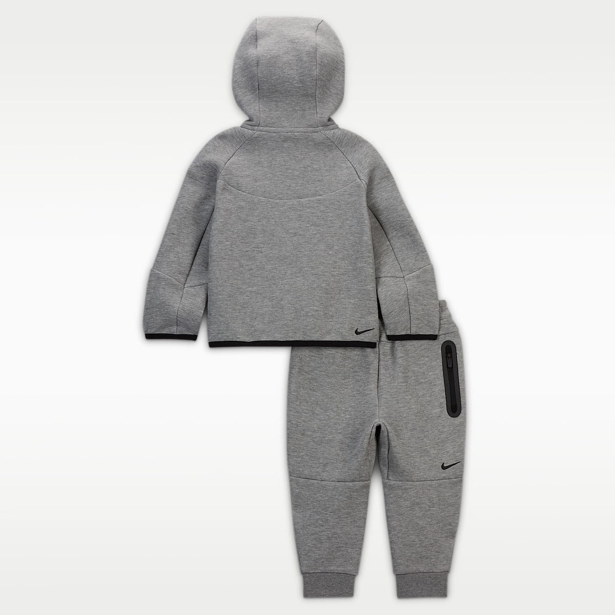 Conjunto de 2 piezas de Tech Fleece de cierre completo para bebé (12 a 24 meses) Nike Sportswear – Gris oscuro jaspeado – vista 2
