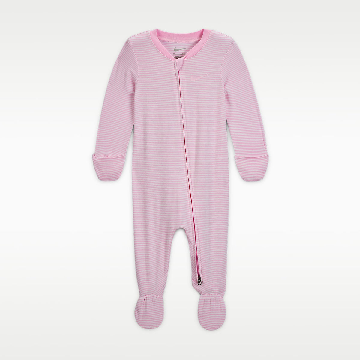 Mono completo a rayas para bebé Nike – Espuma rosa – vista 1