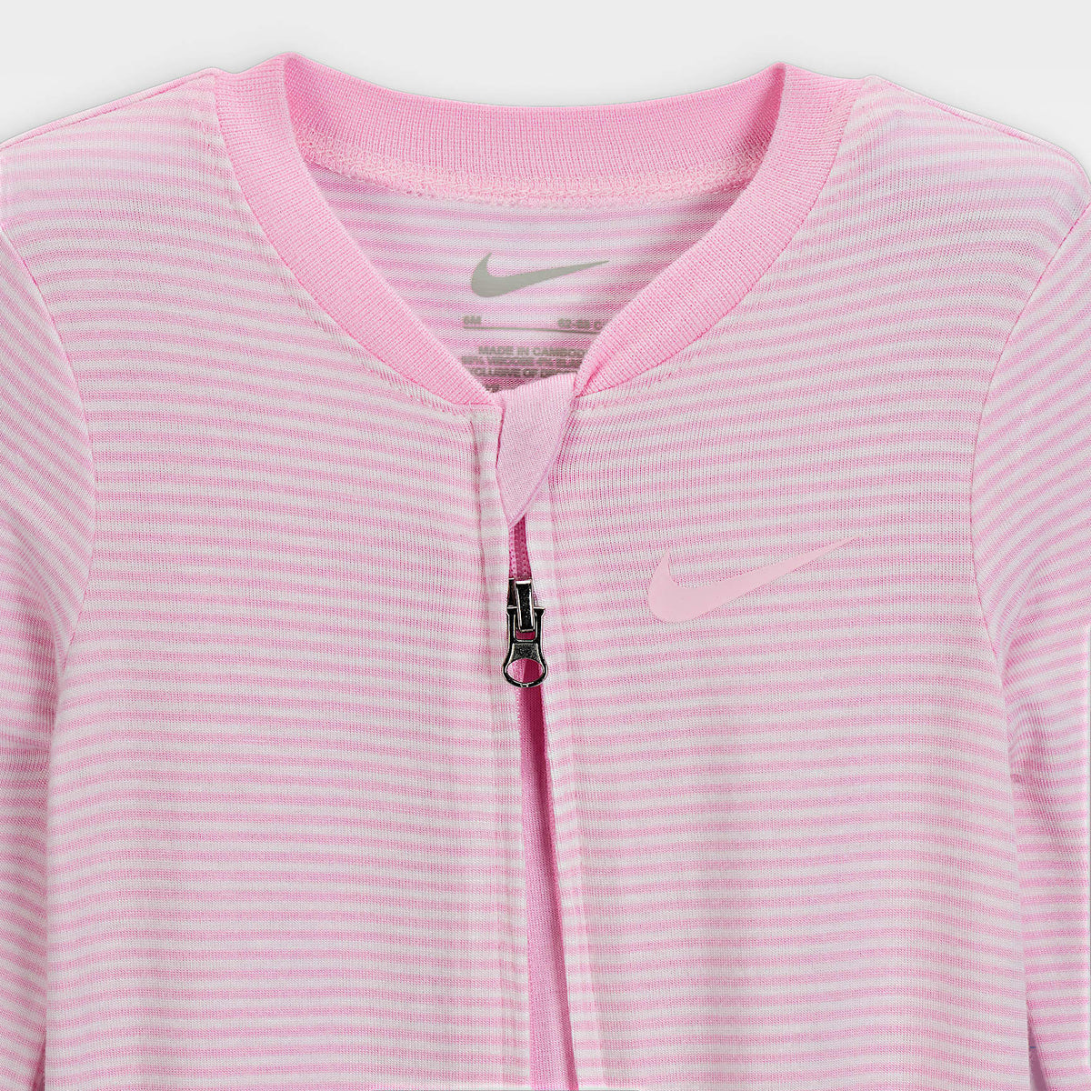 Mono completo a rayas para bebé Nike – Espuma rosa – vista 3