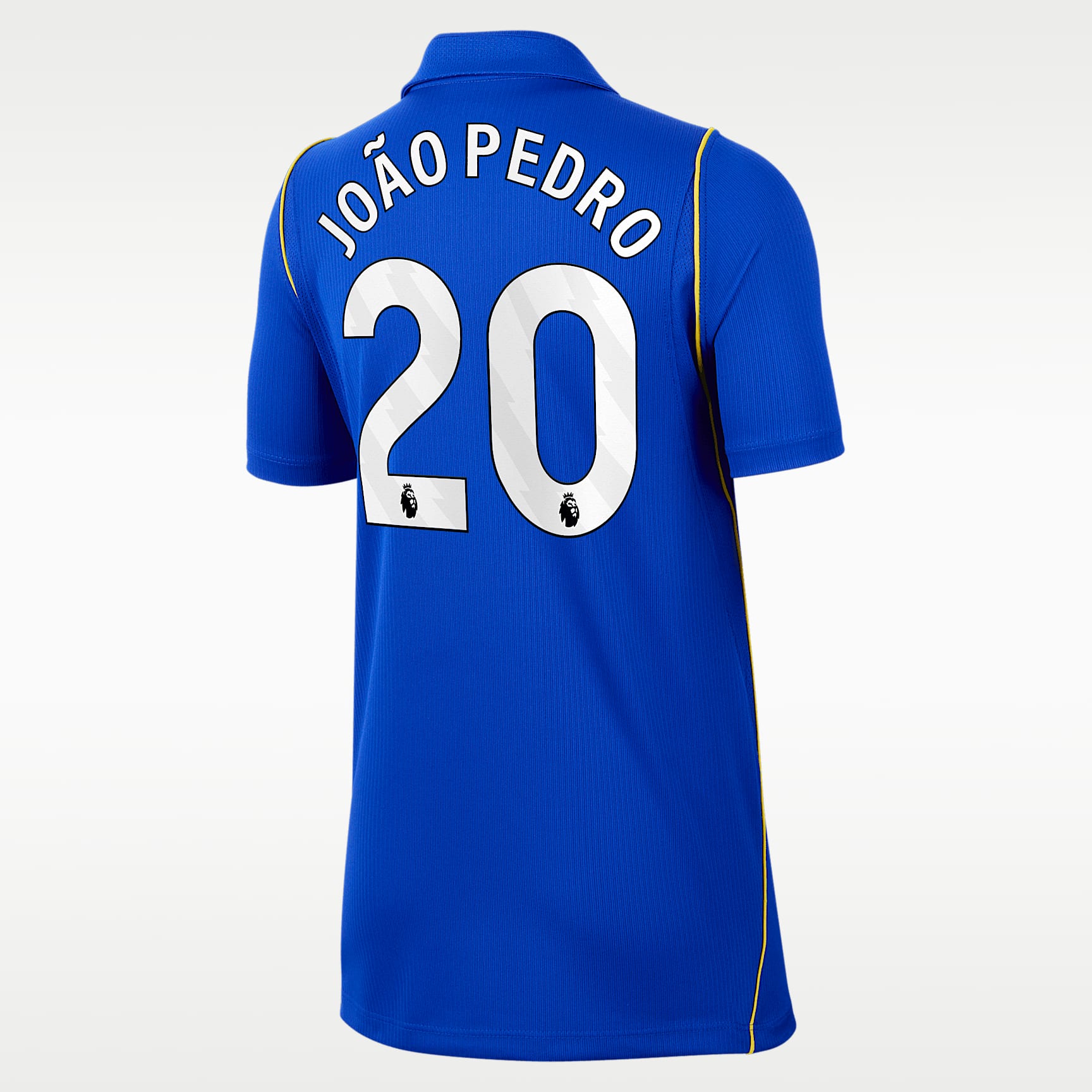 Jersey de futbol Nike Dri-FIT del Chelsea local 2026/27 Stadium João Pedro para niños talla grande – Azul – vista 2