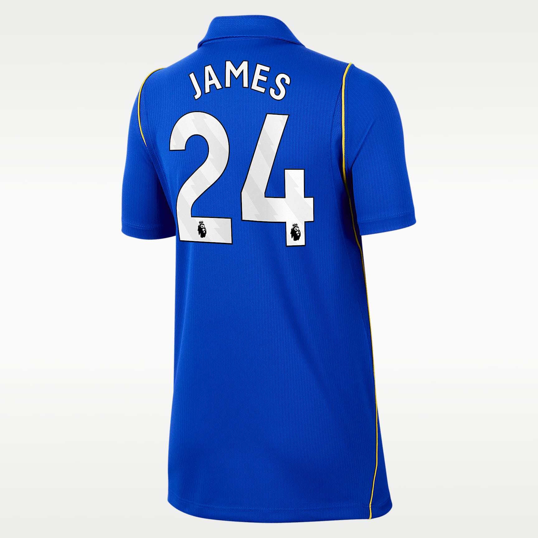 Jersey de futbol Nike Dri-FIT de Reece James del Chelsea local 2026/27 Stadium para niños talla grande – Azul – vista 2