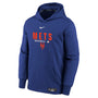 Sudadera con gorro Therma-FIT de la MLB para niños talla grande New York Mets Authentic Collection – Azul – vista 1