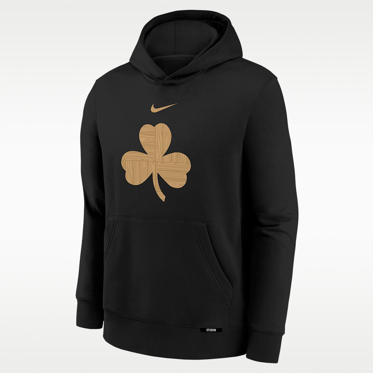 Sudadera con gorro de tejido Fleece para niños talla grande Boston Celtics Club Fleece City Edition – Negro – vista 1