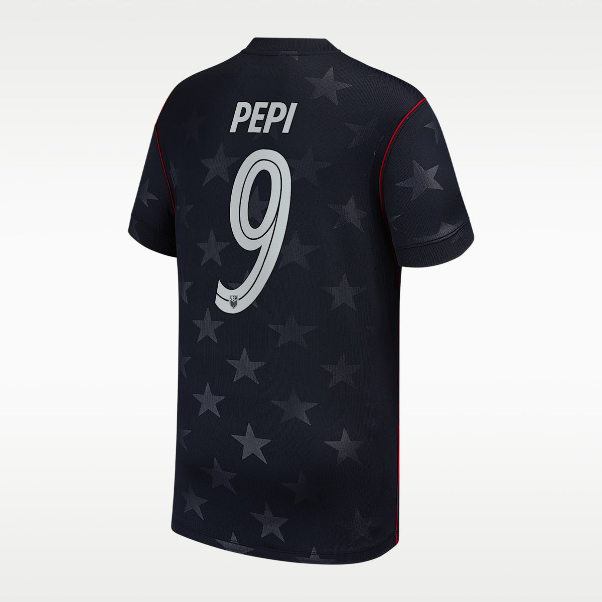 Jersey de futbol Dri-FIT de Ricardo Pepi del USMNT visitante 2026 Stadium para niños talla grande – Azul marino universitario – vista 1