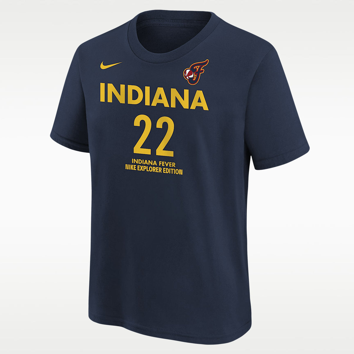 Playera Nike WNBA para niños talla grande Caitlin Clark Indiana Fever – Azul marino universitario – vista 1