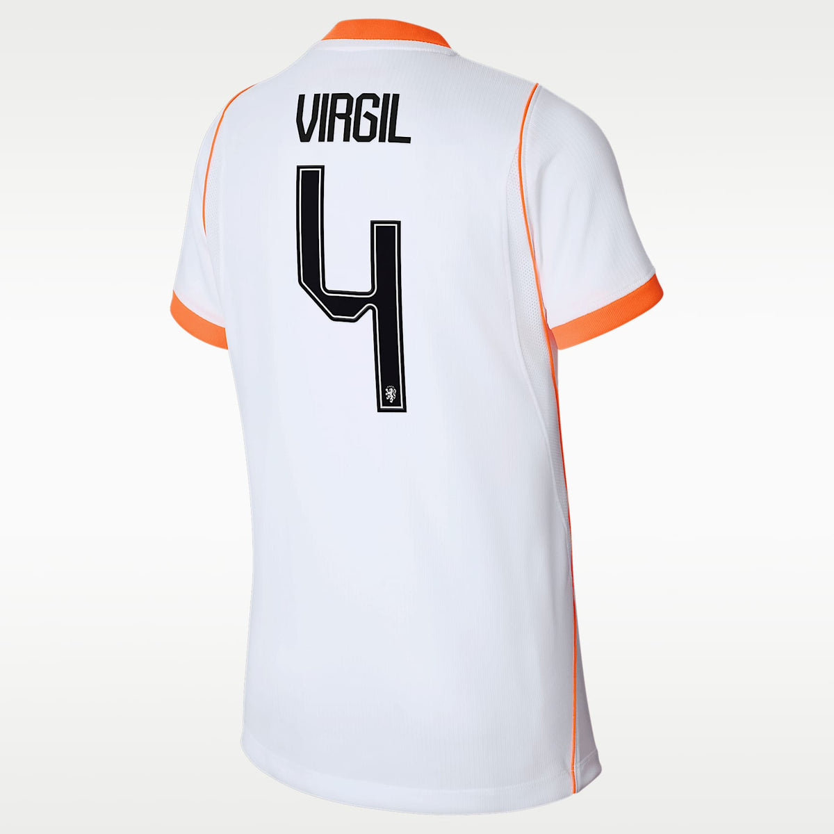 Jersey de fútbol Nike Dri-FIT de la selección nacional de Países Bajos visitante 2026 Stadium Virgil van Dijk para niños talla grande – Blanco – vista 1