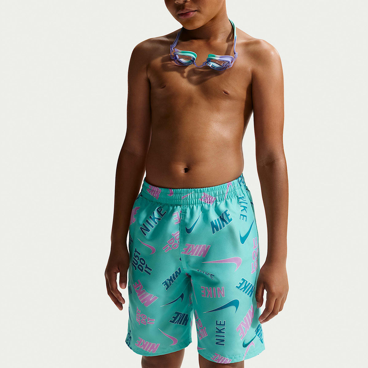 Shorts de playa o alberca con forro de ropa interior de 18 cm para niño talla grande Nike Swim Breaker – Energía – vista 4