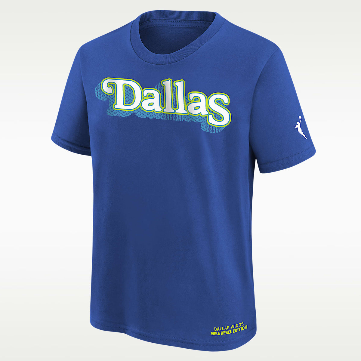 Playera Nike de la WNBA para niños talla grande Dallas Wings Rebel Edition – Royal juego – vista 1