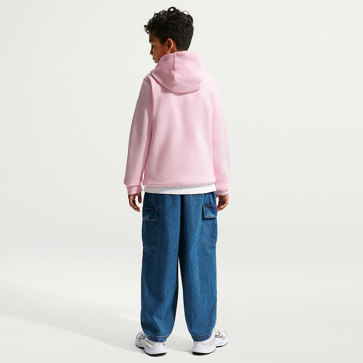 Sudadera con gorro sin cierre Cheer para para niños talla grande Nike – Espuma rosa/Rosa – vista 5