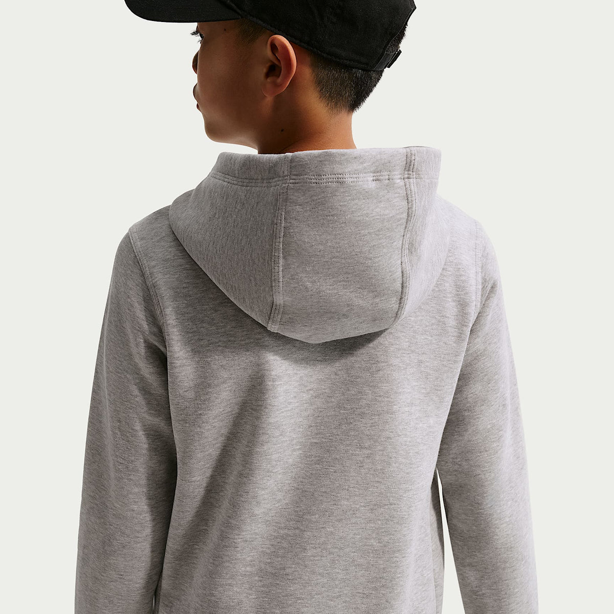 Sudadera con gorro sin cierre de vóleibol para niños talla grande Nike – Gris oscuro jaspeado – vista 2