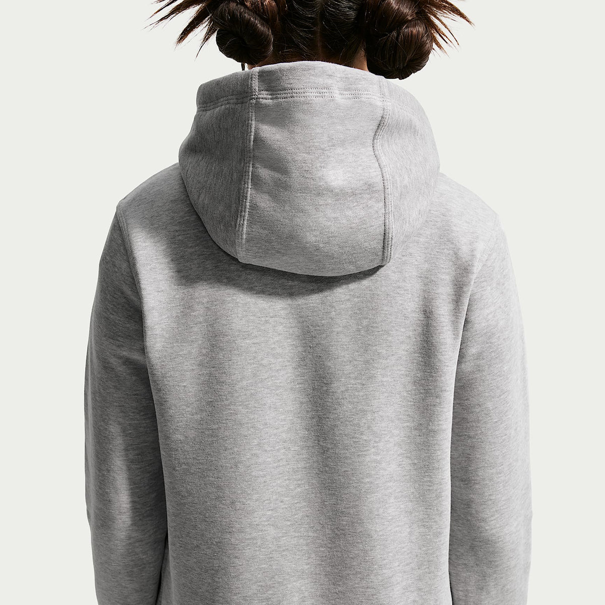 Sudadera con gorro sin cierre de lucha para niños talla grande Nike – Gris oscuro jaspeado – vista 2