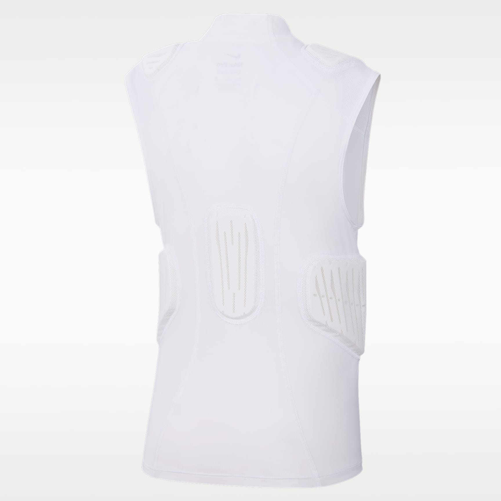 Playera HyperStrong 2.0 con 5 almohadillas para niños talla grande Nike Pro – Blanco/Negro – vista 2