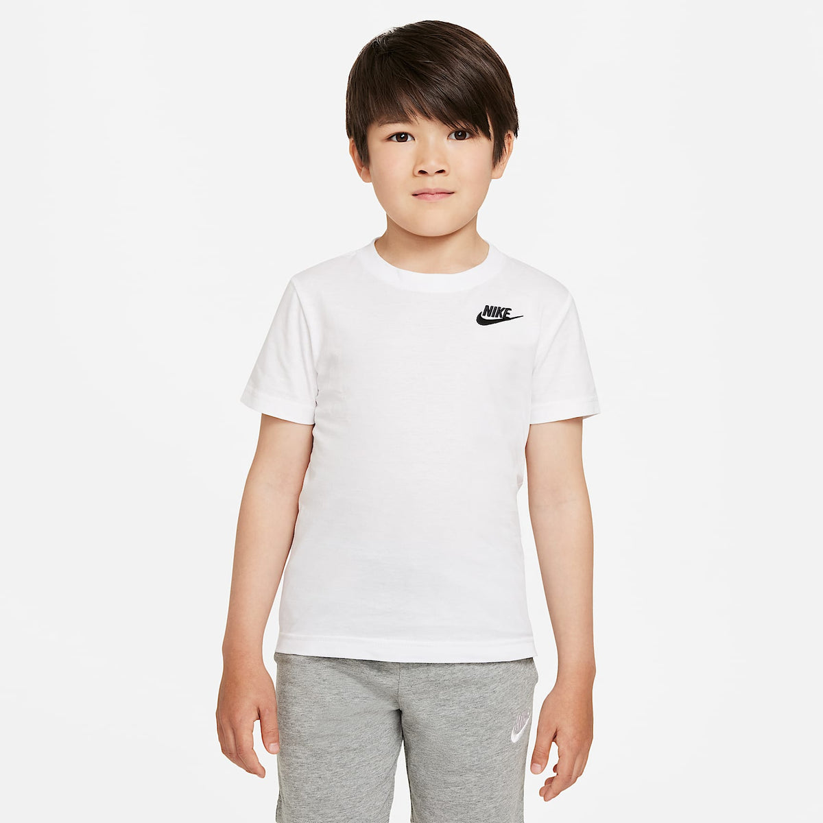 Playera bordada Futura para niños talla pequeña Nike Sportswear – Blanco – vista 1