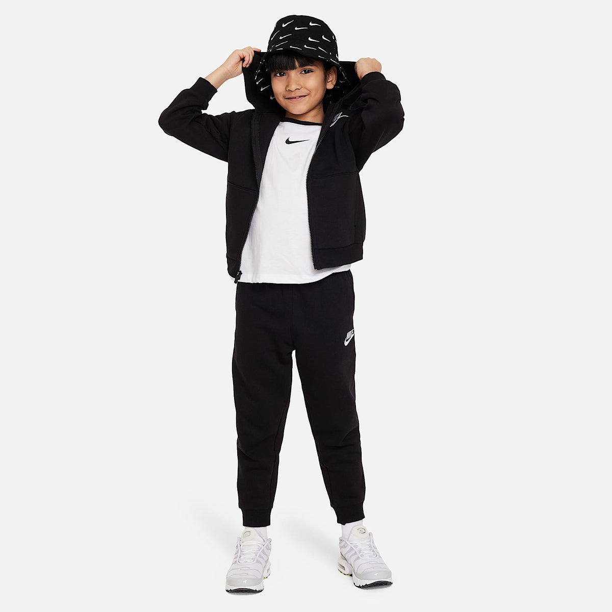 Joggers para niños talla pequeña Nike Sportswear Club Fleece – Negro – vista 5