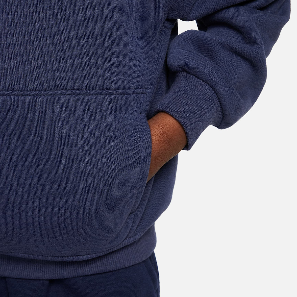 Sudadera con gorro sin cierre infantil Nike Sportswear Club Fleece – Azul marino medianoche – vista 4
