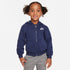 Sudadera con gorro de tejido Fleece de cierre completo infantil Nike Sportswear Club – Azul marino medianoche – vista 1