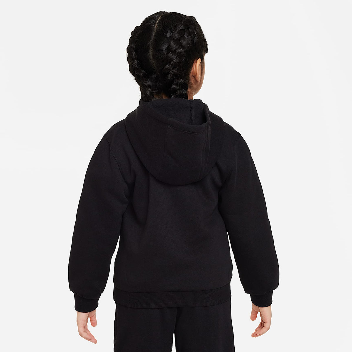 Sudadera con gorro de cierre completo para niños talla pequeña Nike Sportswear Club Fleece – Negro – vista 2